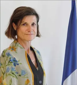  ?? (Photo Cyril Dodergny) ?? Marine de Carné-Trécesson, ambassadri­ce de France à Monaco.