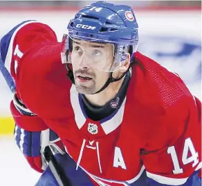  ?? JOHN MAHONEY/FILES ?? With Tomas Plekanec no longer available, NHL GMs will have to dig deeper to find a depth centre for the playoffs.