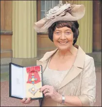  ??  ?? Dr Denise Coia after being honoured at Buckingham Palace