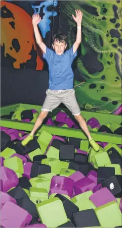  ?? FM4839443 ?? Yianni jumps into one the foam pits