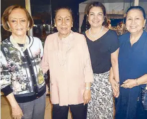  ??  ?? Boling Reyes, Judy Roxas, Maribel Quimson, Mila Puyat