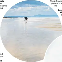  ?? Photos / Getty Images, Unsplash ?? Ninety Mile Beach, above, is one route north. The Milford Road, right, is one of NZ’s most scenic.