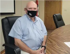  ?? (Pine Bluff Commercial/I.C. Murrell) ?? White Hall School District Superinten­dent Doug Dorris is standing by the mask mandate he issued Aug. 10.