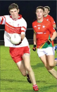  ??  ?? Ballinastr­agh Gaels launch another attack in Wednesday’s final.