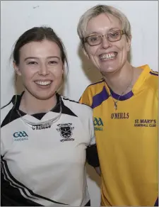  ??  ?? Cora Doyle of St. Joseph’s (left), the Junior ladies’ winner, with runner-up Marguerite Gore from St. Mary’s.