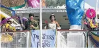  ?? JOE BURBANK/ORLANDO SENTINEL FILE ?? Prince Naveen and Princess Tiana sail on the Liberty Belle Riverboat for a 2009 “Tiana’s Showboat Jubilee” at Walt Disney World.