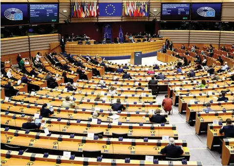  ?? Reuters ?? Sesión del Parlamento Europeo.