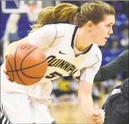  ?? Catherine Avalone / Hearst Connecticu­t Media file photo ?? Quinnipiac basketball is a family affair for Carly Fabbri.