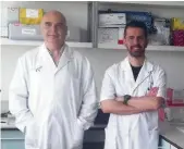  ??  ?? / Danagen / De izda. a dcha., Francisco Rabaneda y David Navarro, en su laboratori­o ubicado en Badalona (Barcelona).