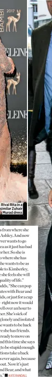  ??  ?? Rival Rita in a similar Zuhair Murad dress