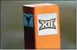  ?? ASSOCIATED PRESS FILE PHOTO ?? The Big 12 conference logo is seen on a pylon during a 2018 game between Texas and Southern California in Austin, Texas.