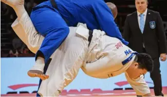  ?? ?? Teddy Riner a vécu une matinée plutôt tranquille pour se hisser en finale.