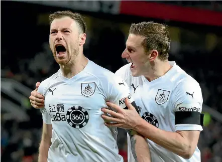  ?? GETTY IMAGES ?? Burnley’s Ashley Barnes, left, and Chris Wood have scored 44 English Premier League goals between them in the last two and a bit seasons.