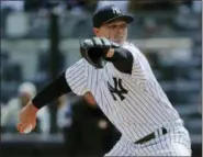  ?? JULIE JACOBSON - THE ASSOCIATED PRESS ?? New York Yankees pitcher Sonny Gray delivers against the Baltimore Orioles during the first inning of a baseball game, Saturday, April 7, 2018, in New York.