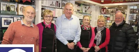  ??  ?? Garahy’s Pharmacy, Slaney Street (from left): Des Killeen, Anne Marie Nolan, David Garahy (proprietor), Marisha McCormack and Eddie Nangle.