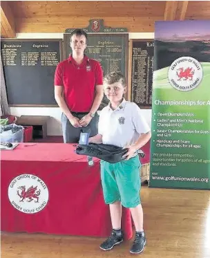  ??  ?? Brodie Lewis of Pyle & Kenfig was runner-up on the Ping Welsh Junior U12 Tour event at Carmarthen