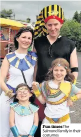  ??  ?? Fun timesthe Salmond family in their costumes