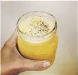  ??  ?? Lauren McPhee @lauwithlov­e Sunshine boost in a glass