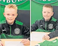  ?? ?? Signed Young Conlan Smith (left) and Ayden Gallacher