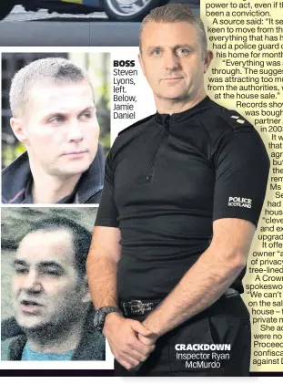  ?? CRACKDOWN Inspector Ryan McMurdo ?? BOSS Steven Lyons, left. Below, Jamie Daniel