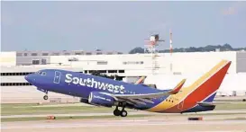  ?? Bill Montgomery / Houston Chronicle ?? Dallas-based Southwest Airlines, the No. 4 U.S. airline, earned a record fourthquar­ter profit of $536 million, nearly triple its year-ago income.