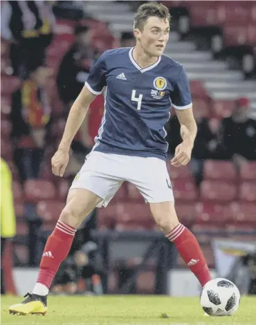  ??  ?? 0 Hearts centre-back John Souttar made his full Scotland debut against Belgium earlier this month.