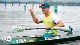  ??  ?? Curtis McGrath retained his gold medal from Rio