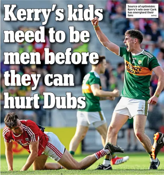  ??  ?? Source of optimisim: Kerry’s win over Cork has energised their fans INPHO