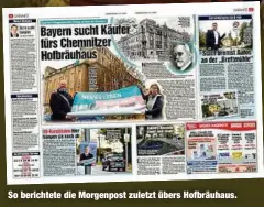  ??  ?? So berichtete die Morgenpost zuletzt übers Hofbräuhau­s.