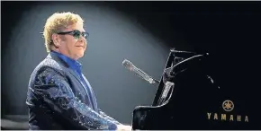  ??  ?? Main man Elton will perform in Airdrie next month