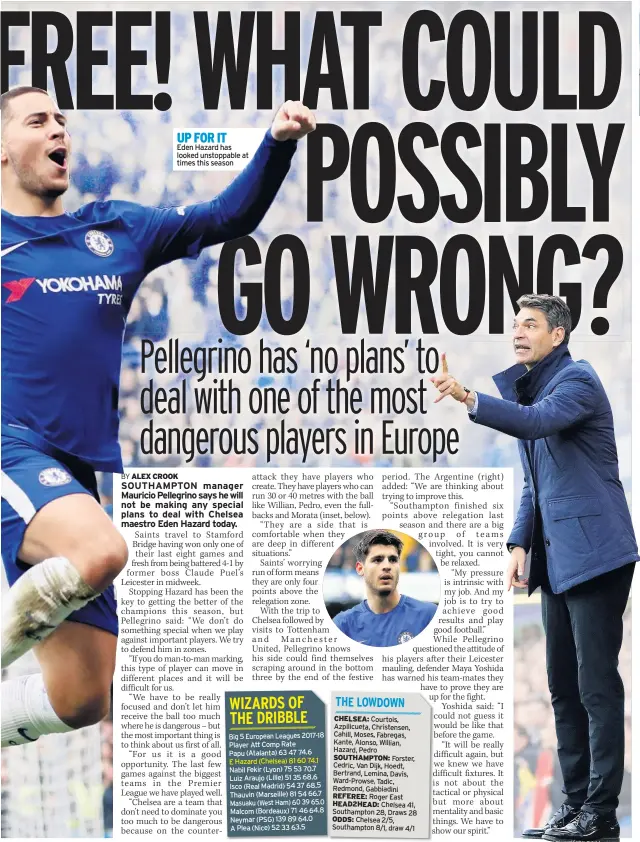  ??  ?? UP FOR IT
Eden Hazard has looked unstoppabl­e at times this season