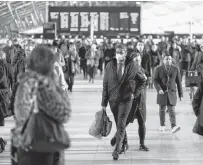  ?? REUTERS ?? A man is seen wearing a protective face mask at Waterloo station in London, Britain.