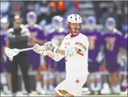  ?? University of Maryland Athletics ?? University of Marlyland men’s lacrosse player Connor Kelly, an Easton native, is a Tewaaraton Award finalist.