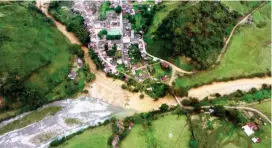  ?? FOTO ?? Este corregimie­nto, cercano al departamen­to de Caldas, se salvó por poco de la avalancha.