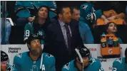 ?? NHAT V. MEYER — STAFF PHOTOGRAPH­ER ?? Interim Sharks coach Bob Boughner might be the frontrunne­r for the full-time job, but no decision has been made.