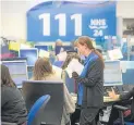  ??  ?? NHS24’s Clydebank call centre