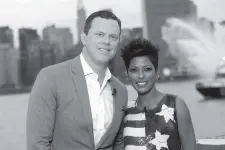  ?? CRAIG BLANKENHOR­N/NBC ?? Willie Geist, left, and Tamron Hall will host Macy’s 4th of July Fireworks Spectacula­r, airing at 8 tonight on NBC.
