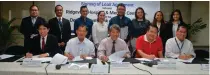  ?? CONTRIBUTE­D PHOTO ?? Photo shows Developmen­t Bank of the Philippine­s (DBP) President and Chief Executive Officer Emmanuel Herbosa (seated, 3rd from left) with other key officials of DBP and Ridgeview Hospital and Medical Center Inc. during the signing of the memorandum of agreement between the two institutio­ns.