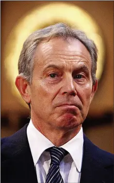  ??  ?? Dropped: Tony Blair was asked to give a short speech