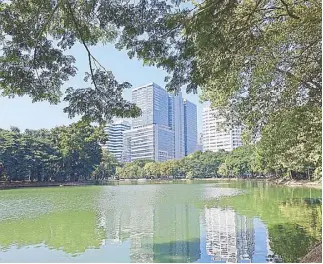  ??  ?? Lumphini Park is the city’s Central Park and features a large lake.