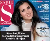  ??  ?? Nicola Smit, 2016 se voorbladge­sig-wenner in die kategorie 18-30 jaar.