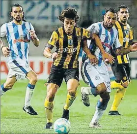  ?? FOTO: EFE ?? El joven Pellistri, en un partido con el Peñarol de Montevideo. El United lo quiere ceder