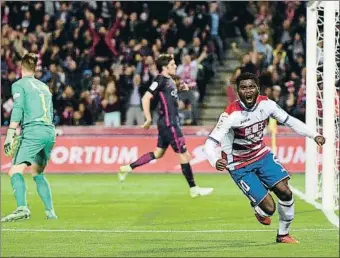  ?? MIGUEL ÁNGEL MOLINA / EFE ?? Jérémie Boga sorprendió al Barça con el 1-1 en el comienzo del segundo tiempo