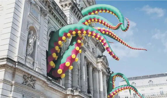  ??  ?? Giant inflatable tentacles will invade Sunderland this Halloween.