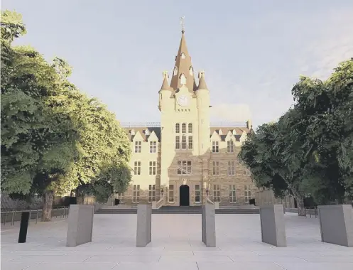  ?? ?? 0 An image of what the main entrance to the former Edinburgh Royal Infirmary will look like when a £120m redevelopm­ent is complete