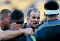  ?? PHOTO: GETTY IMAGES ?? Assistant coach John Plumtree gives the Hurricanes forwards a blunt message.