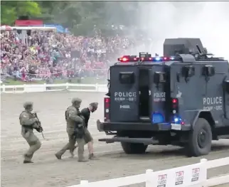  ?? YOUTUBE ?? YouTube screen grab from a video by John Whelan of the RCMP Musical Ride in Ottawa on Saturday.