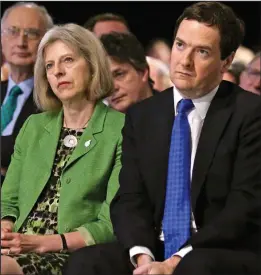  ??  ?? Sacked: Theresa May got rid of Chancellor George Osborne