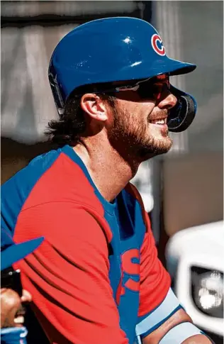  ?? SANCHEZ/CHICAGO TRIBUNE ARMANDO L. ?? Kris Bryant waits to hit during batting practice at Cubs spring training in Sloan Park in Mesa, Ariz.