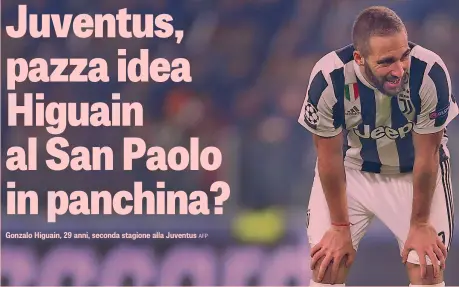  ?? AFP ?? Gonzalo Higuain, 29 anni, seconda stagione alla Juventus